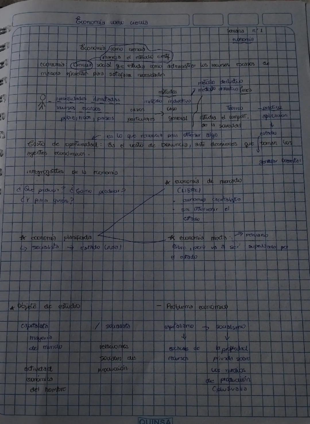 # Economía como ciencia

## Economía como ciencia
economía: Ciencia social que estudia cómo administrar los recursos escasos de manera efici