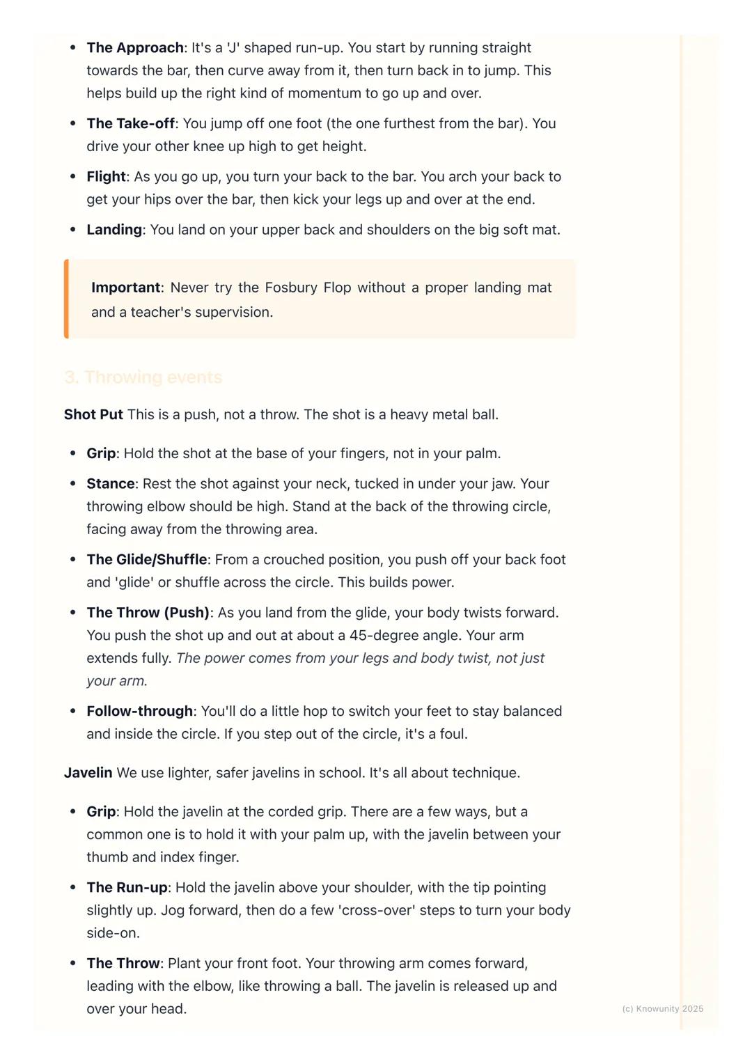 # Athletics (Track and Field)

Introduction to athletics

Athletics is also called 'Track and Field'. It's one of the oldest types of sports