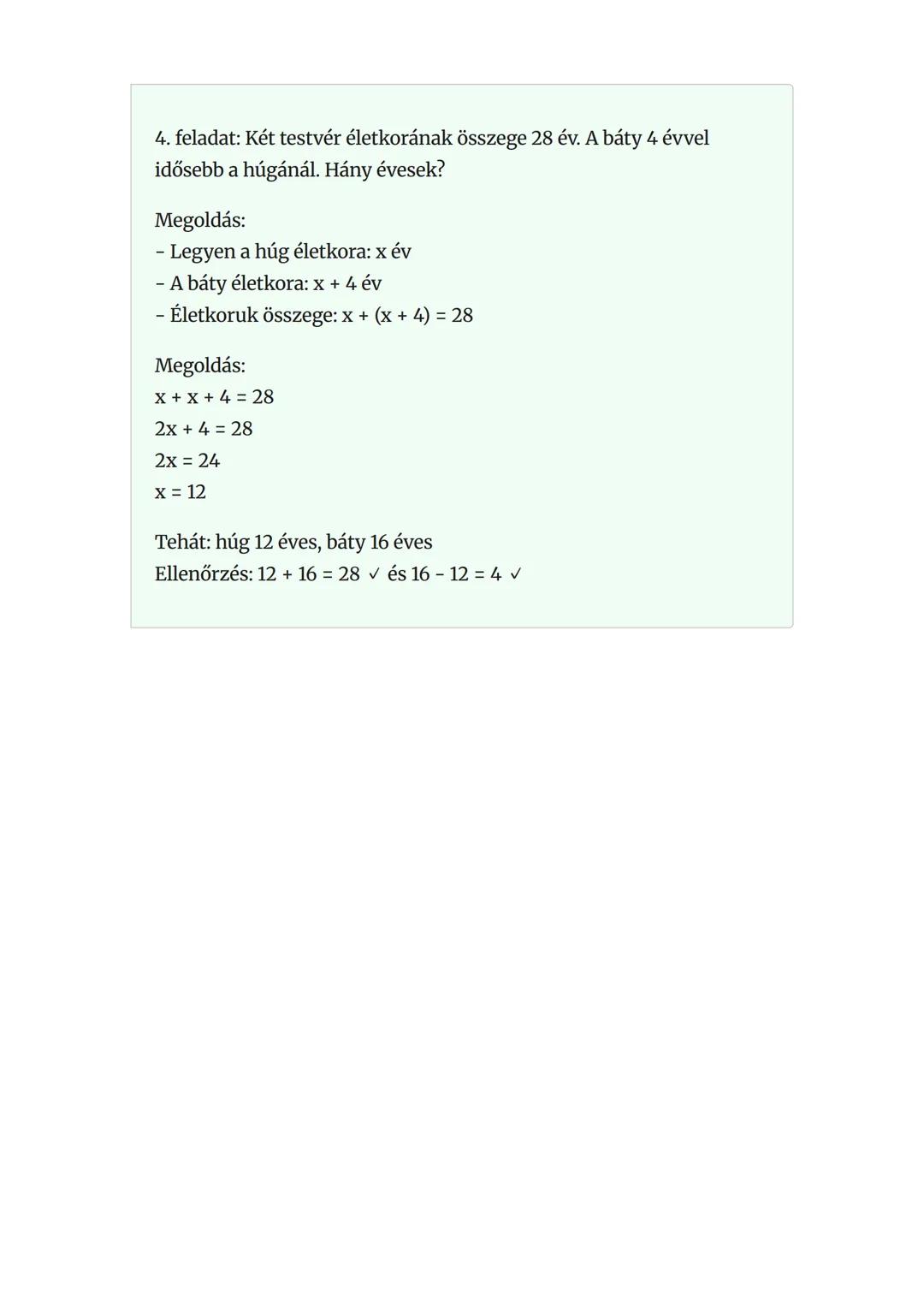 Szöveges feladatok megoldása
egyenletekkel
Hogyan oldjunk meg valós életből vett problémákat egyenletek
segítségével
Matematika • Grade 8 • 