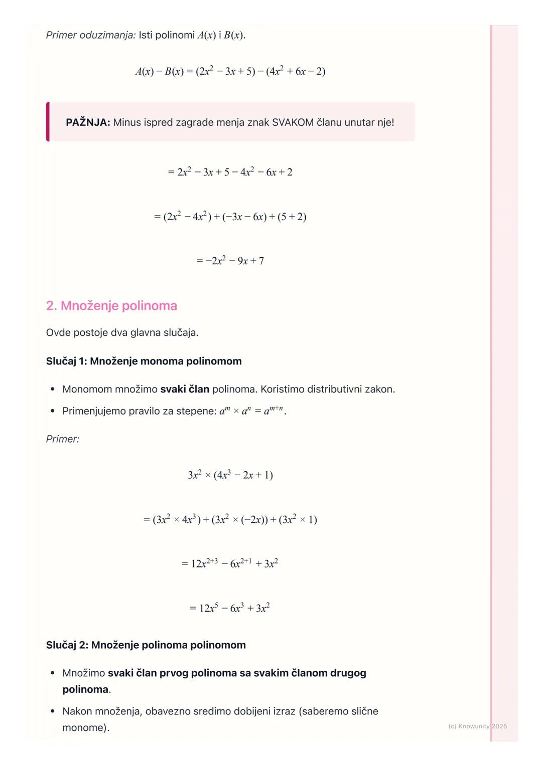 # Polinomi jedne promenljive

Šta su polinomi jedne promenljive

Polinomi su algebarski izrazi koji se sastoje od sabiranja i oduzimanja mon