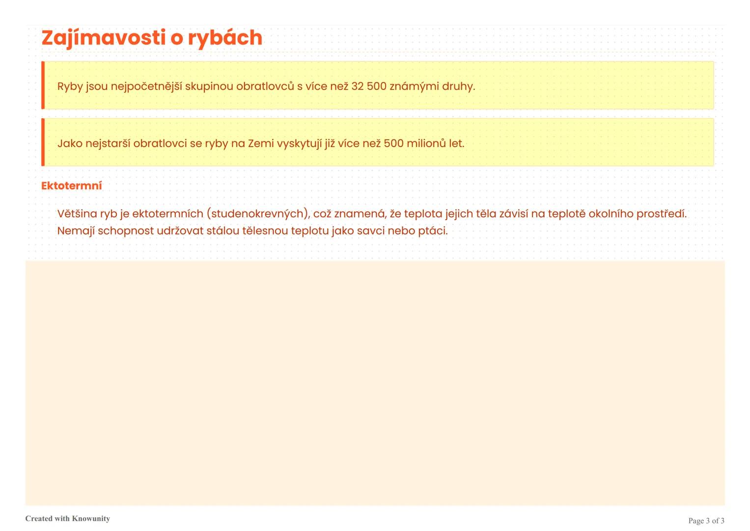 Ryby - základní charakteristika a zajímavosti
Přehled základních vlastností ryb, jejich způsobu života, pohybu a rozmnožování.
Ryby a jejich