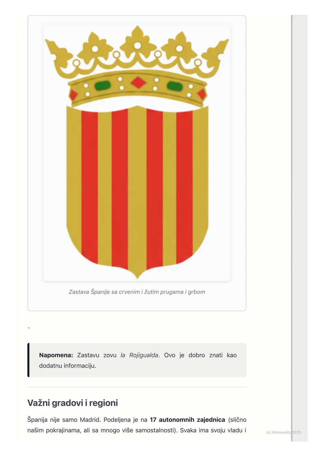 # Španija: Osnovni Podaci

Osnovni podaci o Španiji

Španija, zvanično Kraljevina Španija (Reino de España), je država koja se
nalazi na Pir