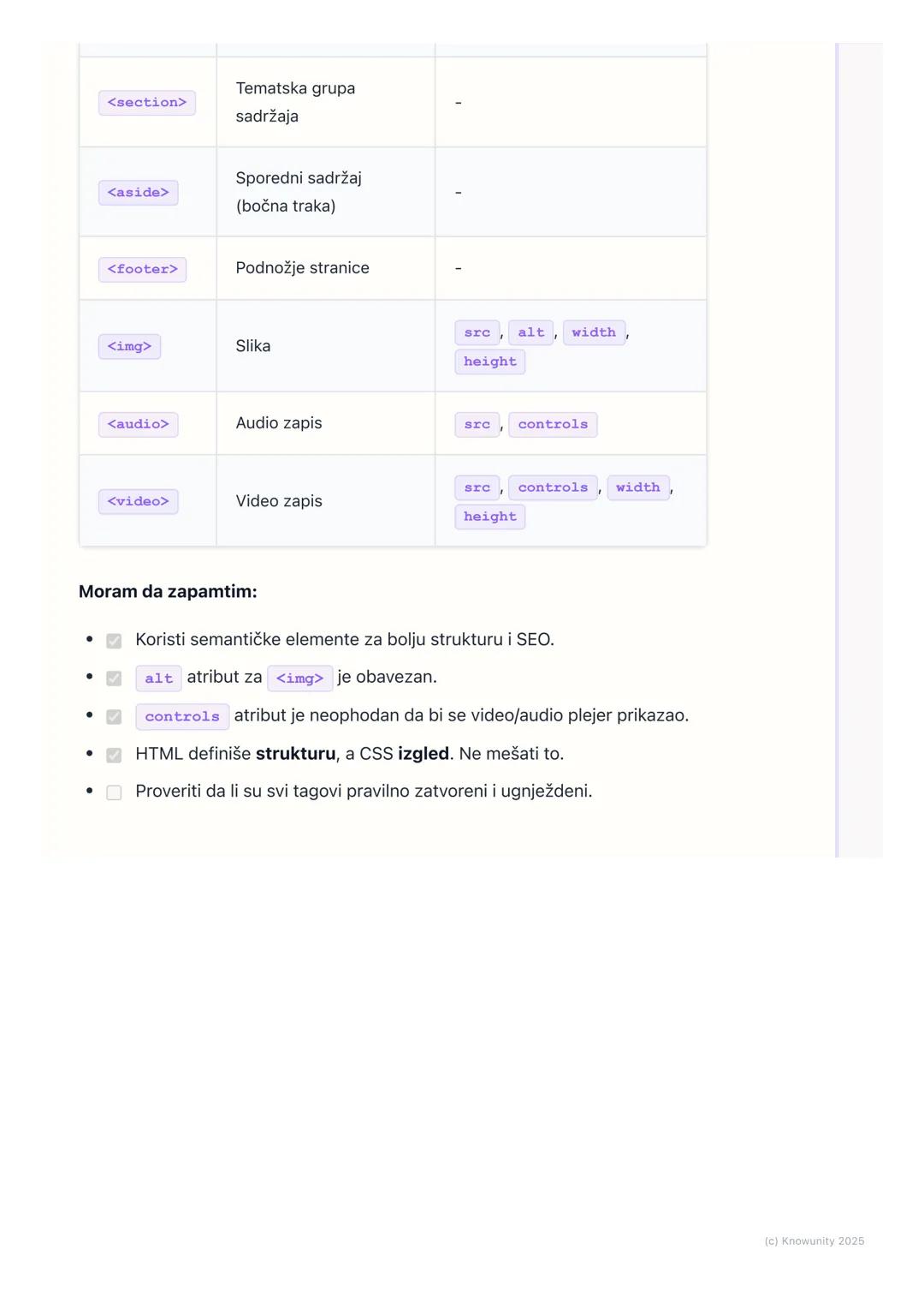 # HTML - struktura veb stranice

HTML - struktura veb stranice

Uvod u napredniju strukturu

HTML (HyperText Markup Language) je osnova svak