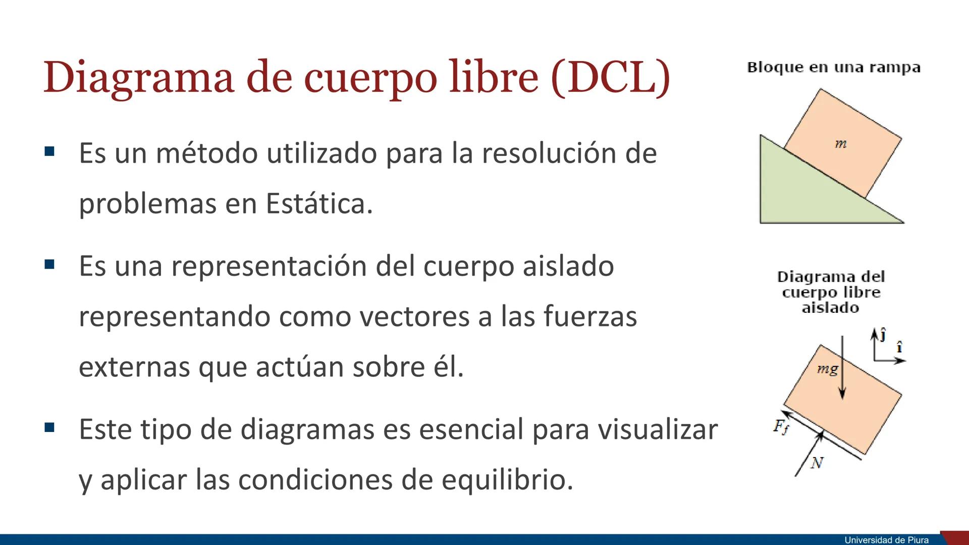 RSITAS STUDIORUM
PIURENSIS
UNIVERSIDAD
DE PIURA

Estática

Unidad 2. Principios de la Mecánica

Docente: Ing. Valeria Córdova Mgtr. Ing. Ros