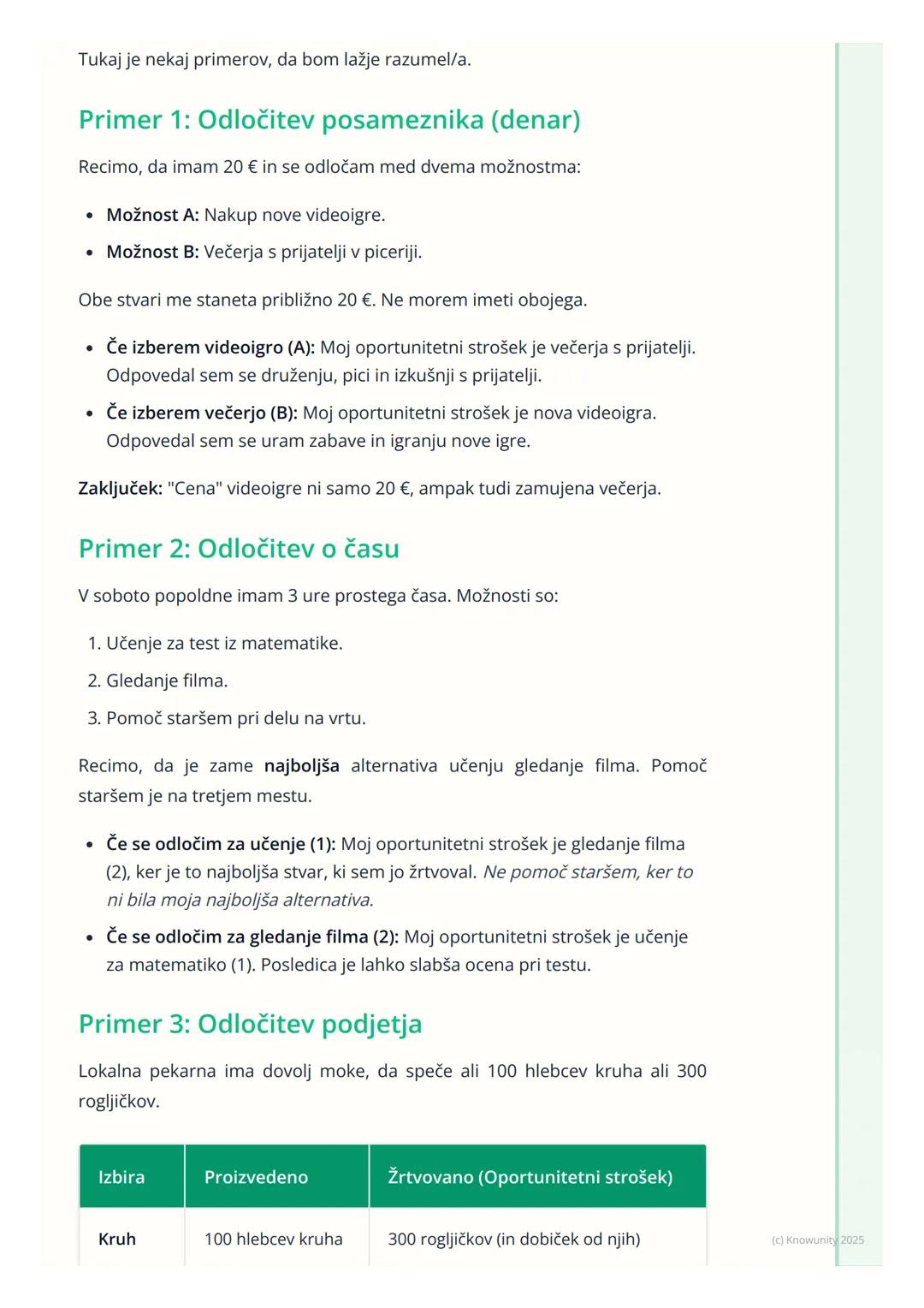 # Oportunitetni stroški

Kaj so oportunitetni stroški?

To je eden od temeljnih konceptov v ekonomiji. V bistvu gre za to, da so naši
viri (