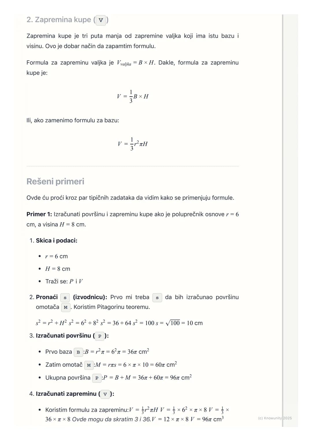 # Kupa

Uvod u kupu

Kupa je geometrijsko telo koje nastaje obrtanjem pravouglog trougla oko jedne
od njegovih kateta. Izgleda kao, na prime