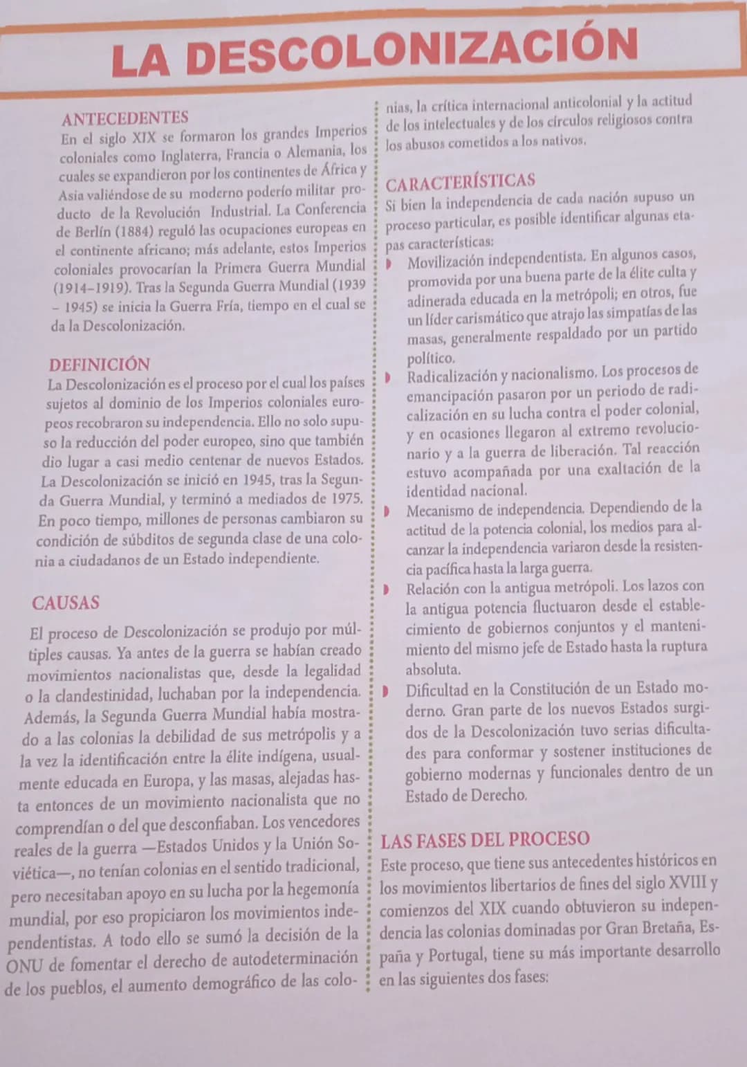 La descolinización de África y Asia 