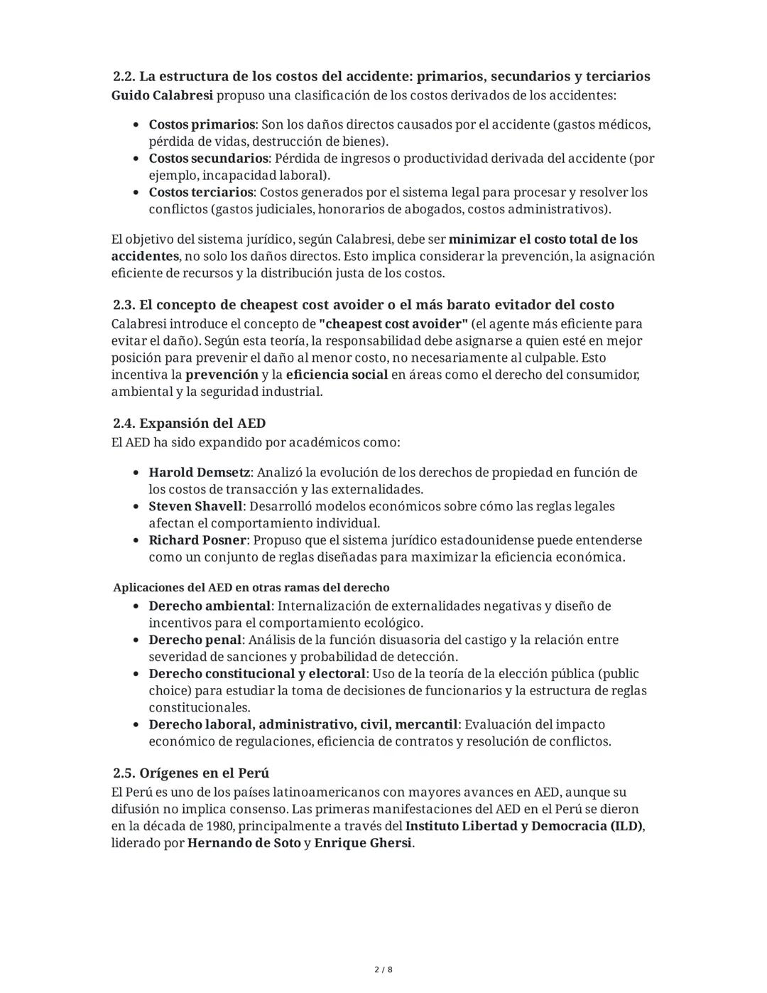 El impacto del análisis económico del derecho en el Perú
I. Introducción
El Análisis Económico del Derecho (AED) ha comenzado a influir de m