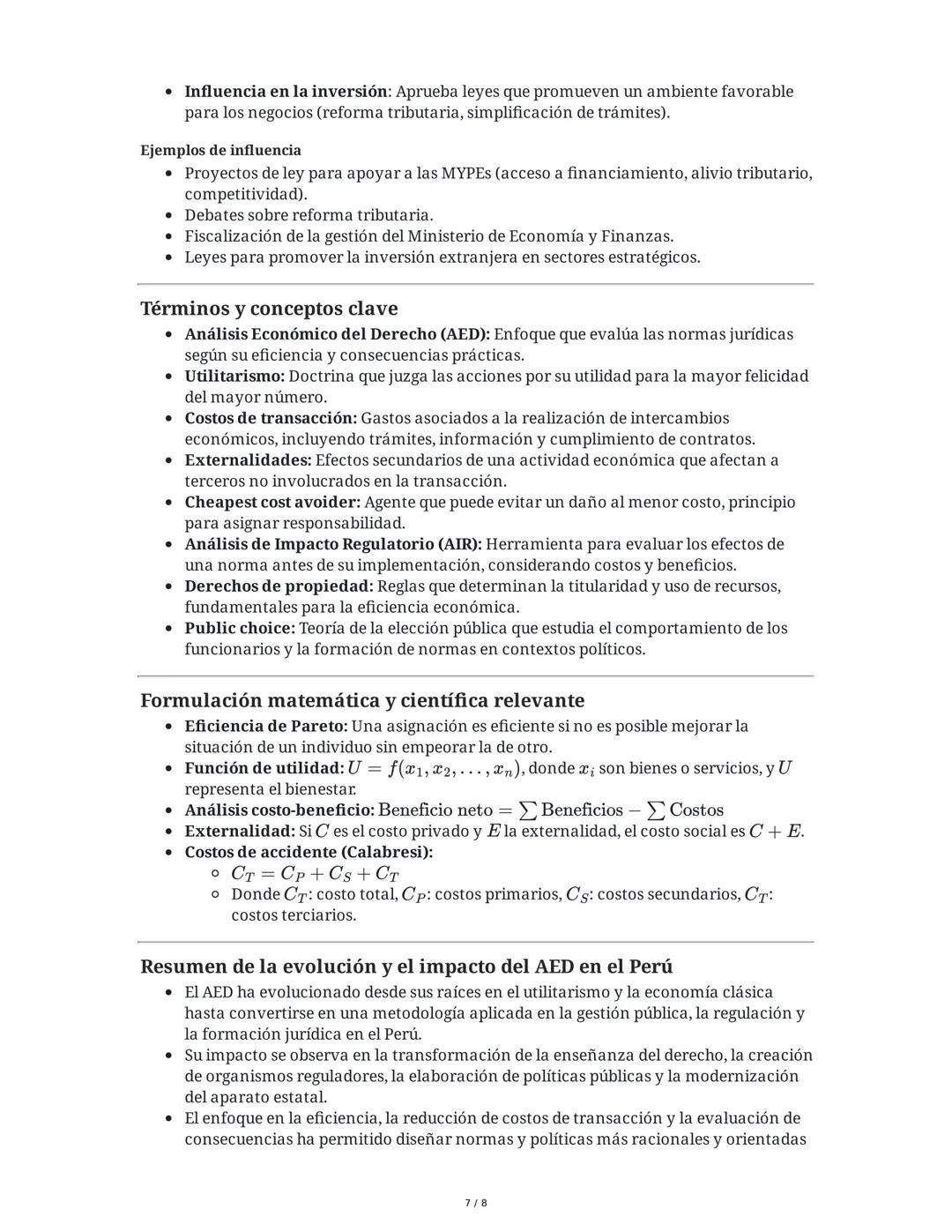 El impacto del análisis económico del derecho en el Perú
I. Introducción
El Análisis Económico del Derecho (AED) ha comenzado a influir de m