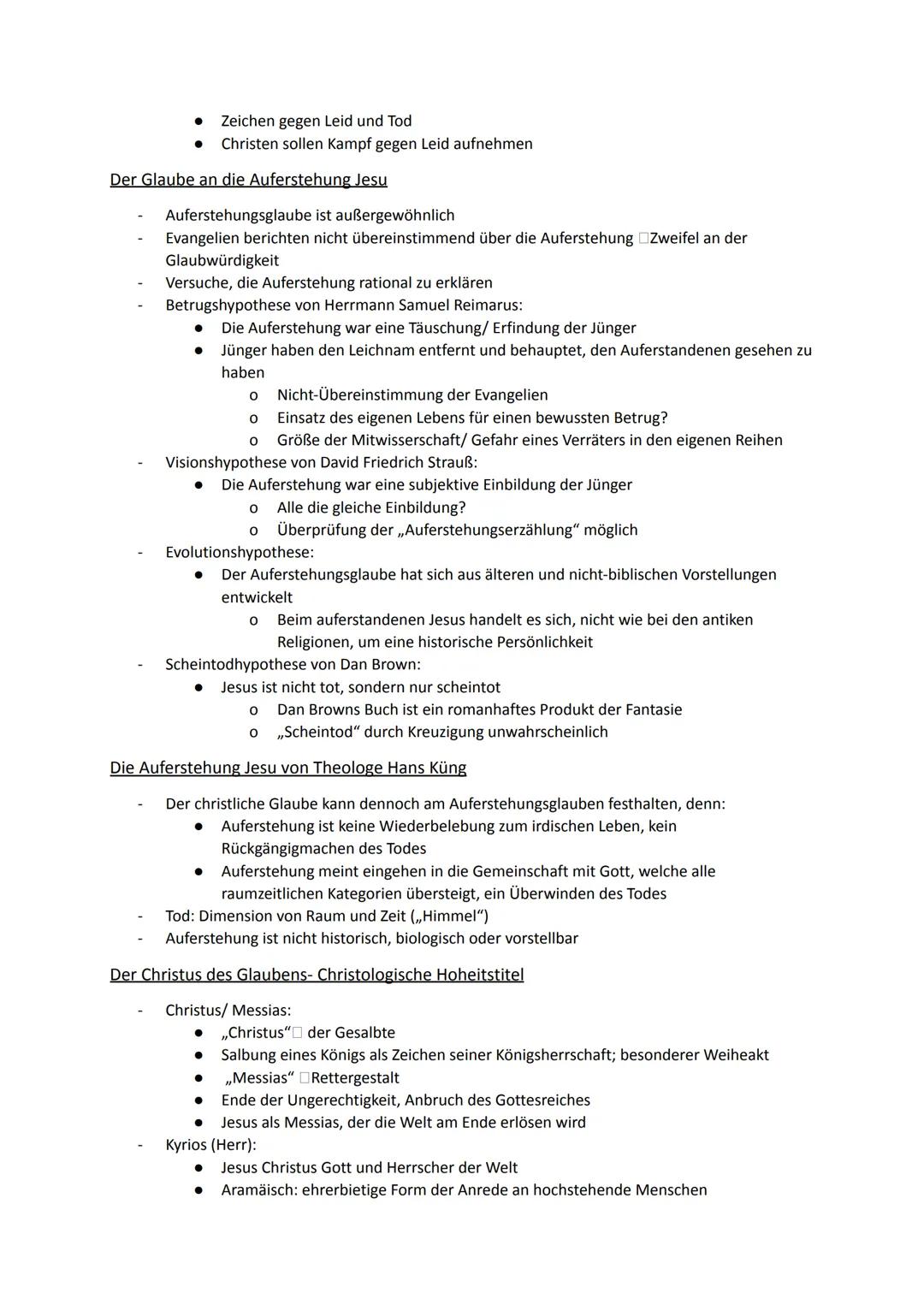 Religion Abiturstoff

Q1: Jesus Christus- das menschgewordene Wort Gottes: Die Reich-Gottes-Botschaft, Die
Auferstehung Jesu (Hoffnung über 