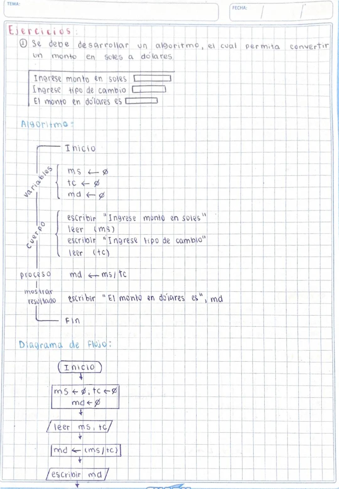 # Algoritmo y programación

## Introducción al Algoritmo Computacional

### Tipos de datos:
- enteros
- decimales
- cadena
- lógicos

### Op