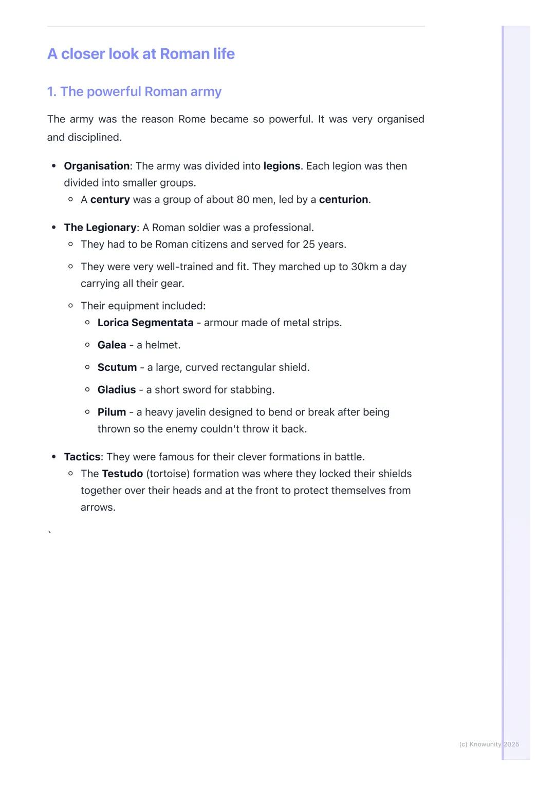 # Ancient Rome

## An introduction to the Romans

The Romans started as a small settlement in Italy but grew to become one of
the most power