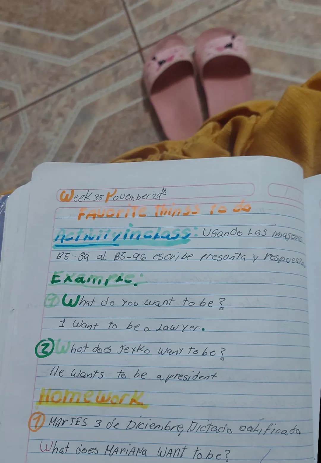 Week 35 Povember 20th
Activity in class: Usando Las imagens
B3-89 al 85-96 escribe presunta y respuesta.
Бланы
What do you want to be?
I Wan