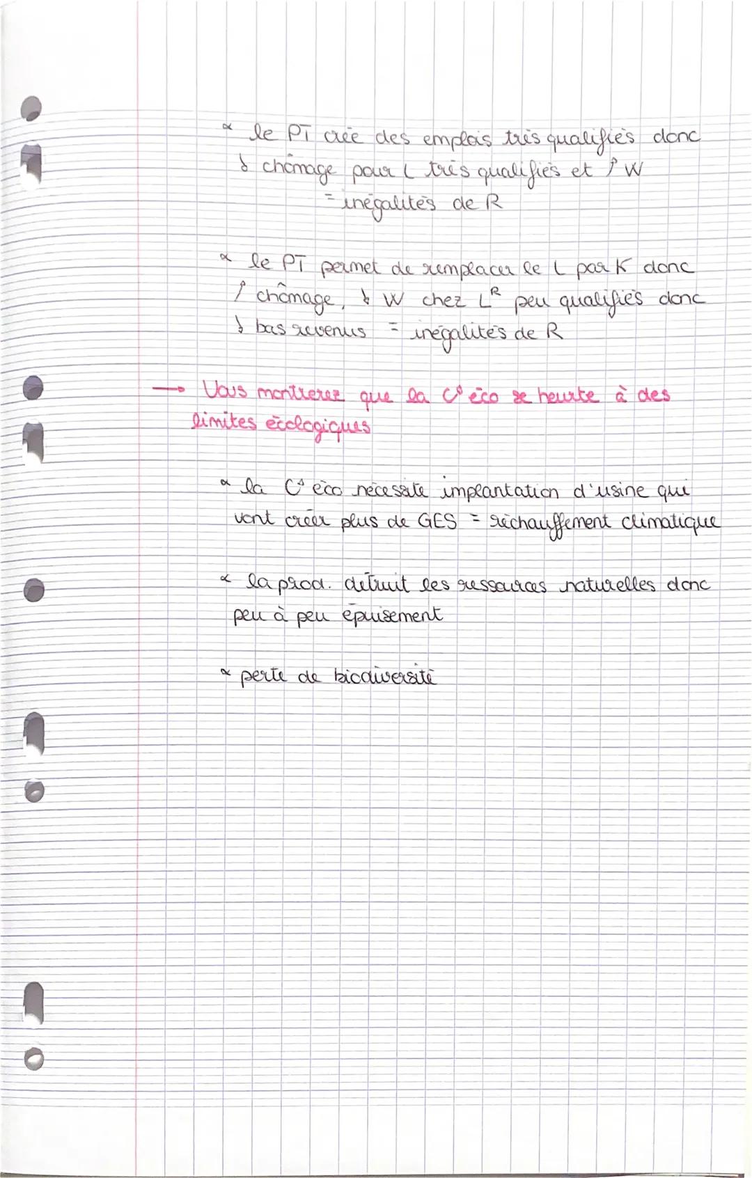 CHAP 1
EC 1

- Prisenter le lien entre la PGF et le PT

le Pi et la PGF evduent ensemble

le PT assure une hausse de la PGF

α
le PT (innova