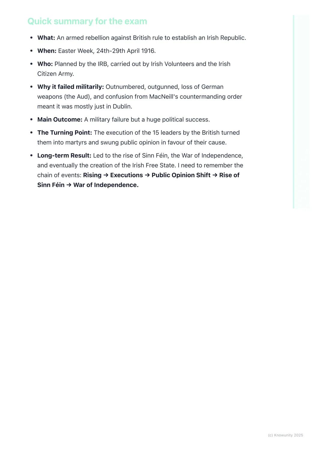 # The 1916 Easter Rising

The 1916 Easter Rising.

This was an armed insurrection in Ireland during Easter Week, April 1916. The
main goal w
