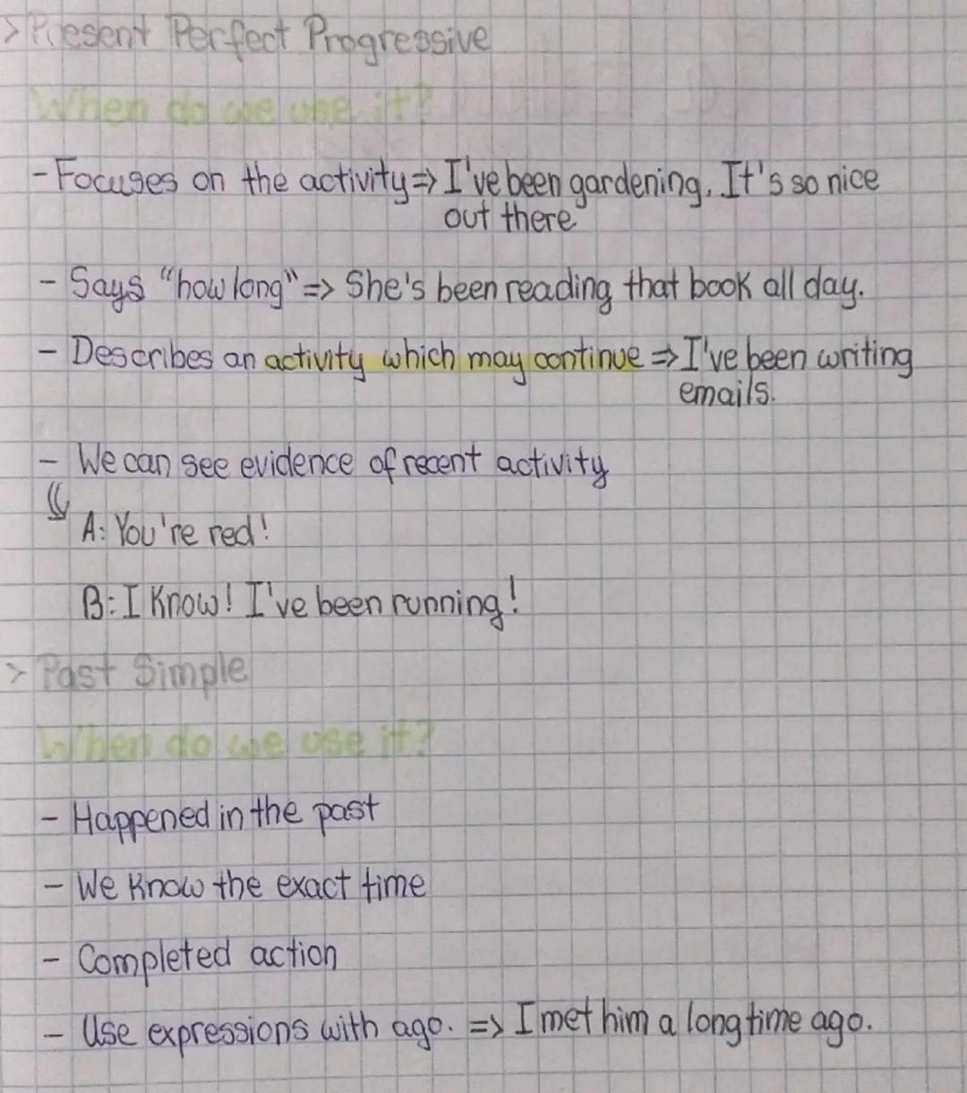 # Present Perfect Simple v.s. Present Perfect
Progressive v.s Past Simple

>Present Perfect Simple

When do we use it?

- Action in the past