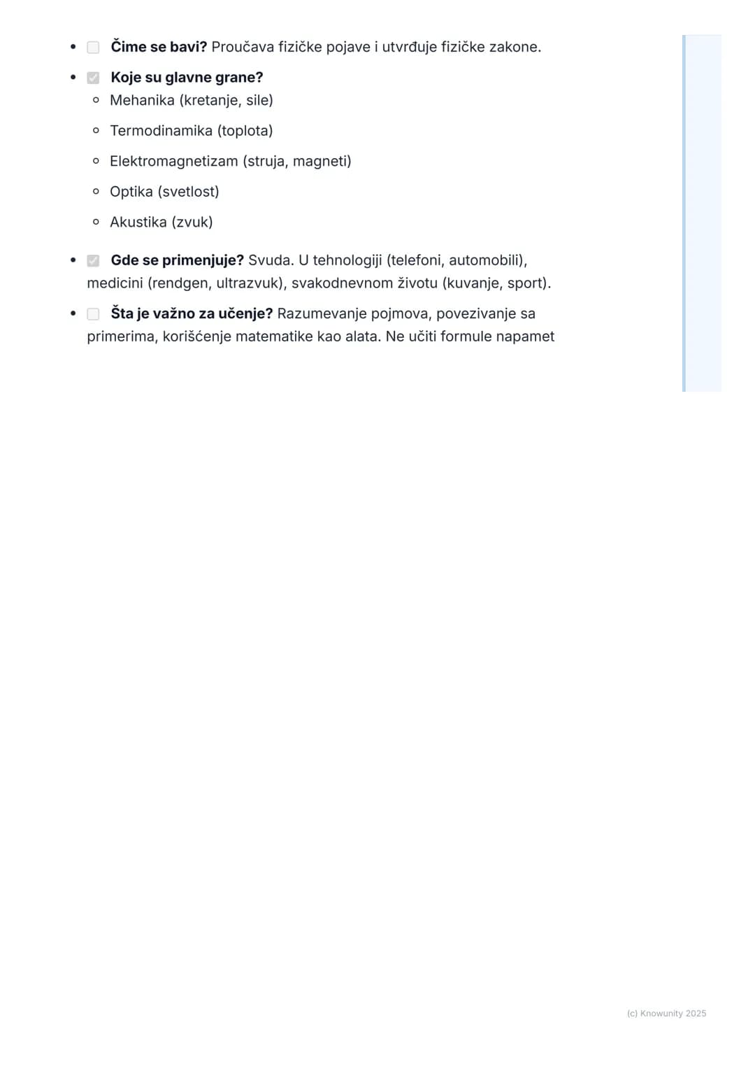 # Šta je fizika?

Šta je fizika?

Fizika je jedna od osnovnih prirodnih nauka. Ona proučava osnovne zakone
prirode, materiju, energiju i nji