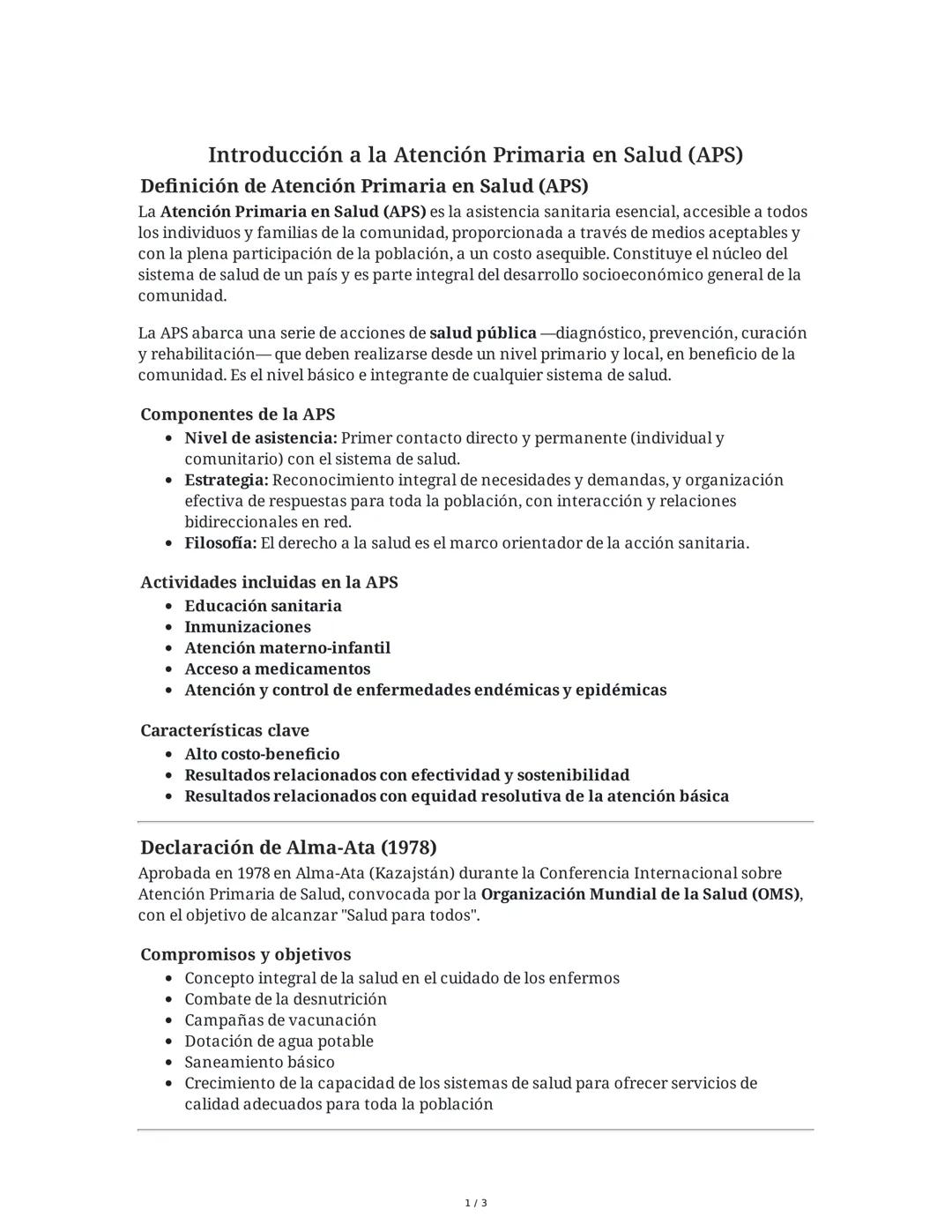 --- OCR Start ---
Introducción a la Atención Primaria en Salud (APS)
Definición de Atención Primaria en Salud (APS)
La Atención Primaria en 