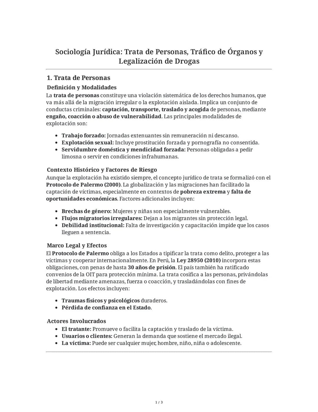 Trata de Personas, Tráfico de Órganos