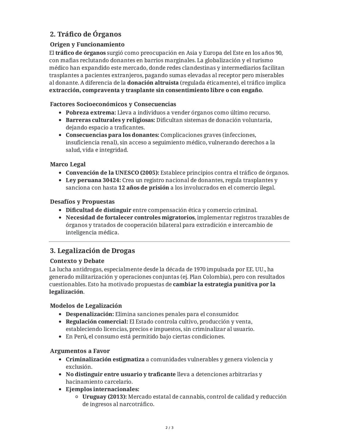 Sociología Jurídica: Trata de Personas, Tráfico de Órganos y
Legalización de Drogas
1. Trata de Personas
Definición y Modalidades
La trata d