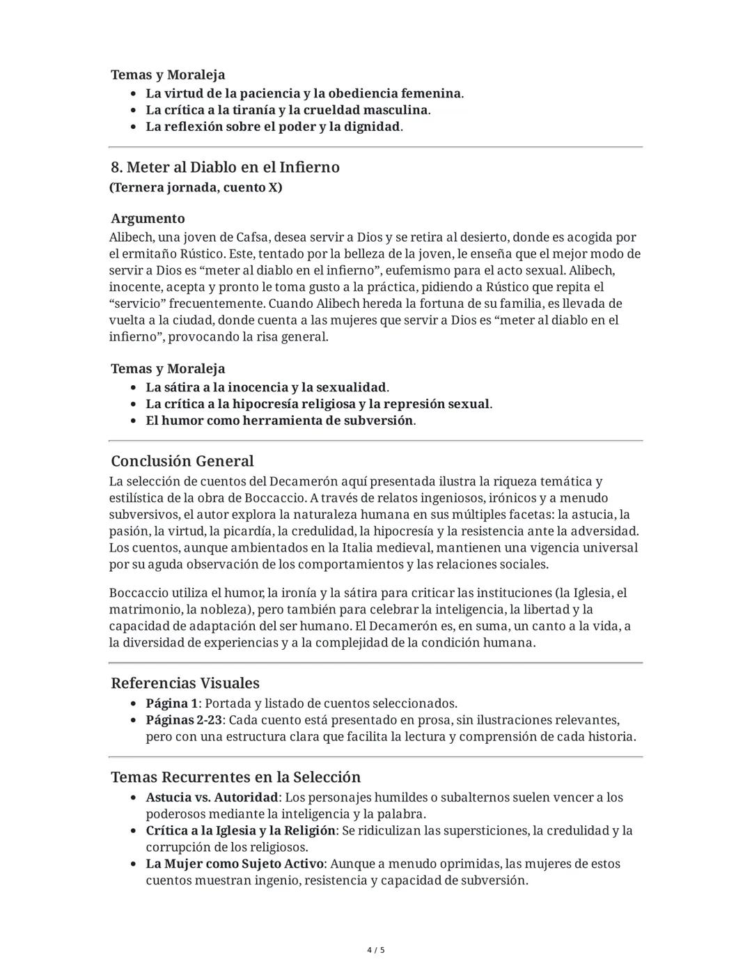 El Decamerón - Giovanni Boccaccio (Selección de Cuentos)
Introducción General
El Decamerón es una de las obras maestras de la literatura uni
