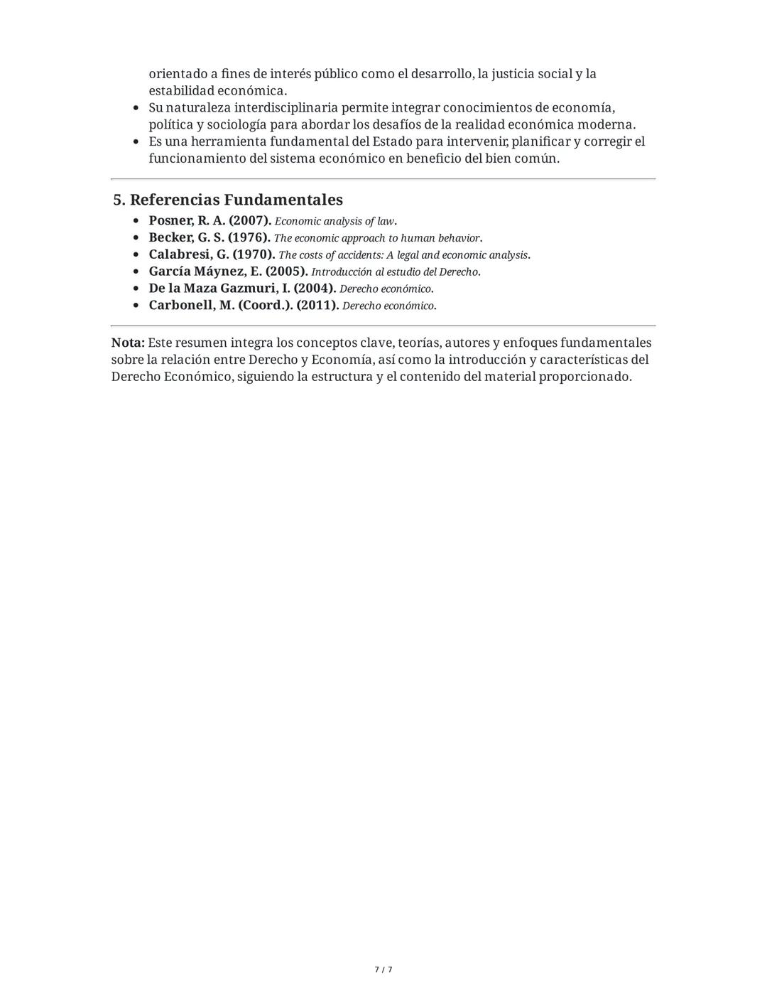 Teoría de la Relación del Derecho y la Economía, Introducción
al Derecho Económico
1. Introducción
En las sociedades modernas, Derecho y Eco