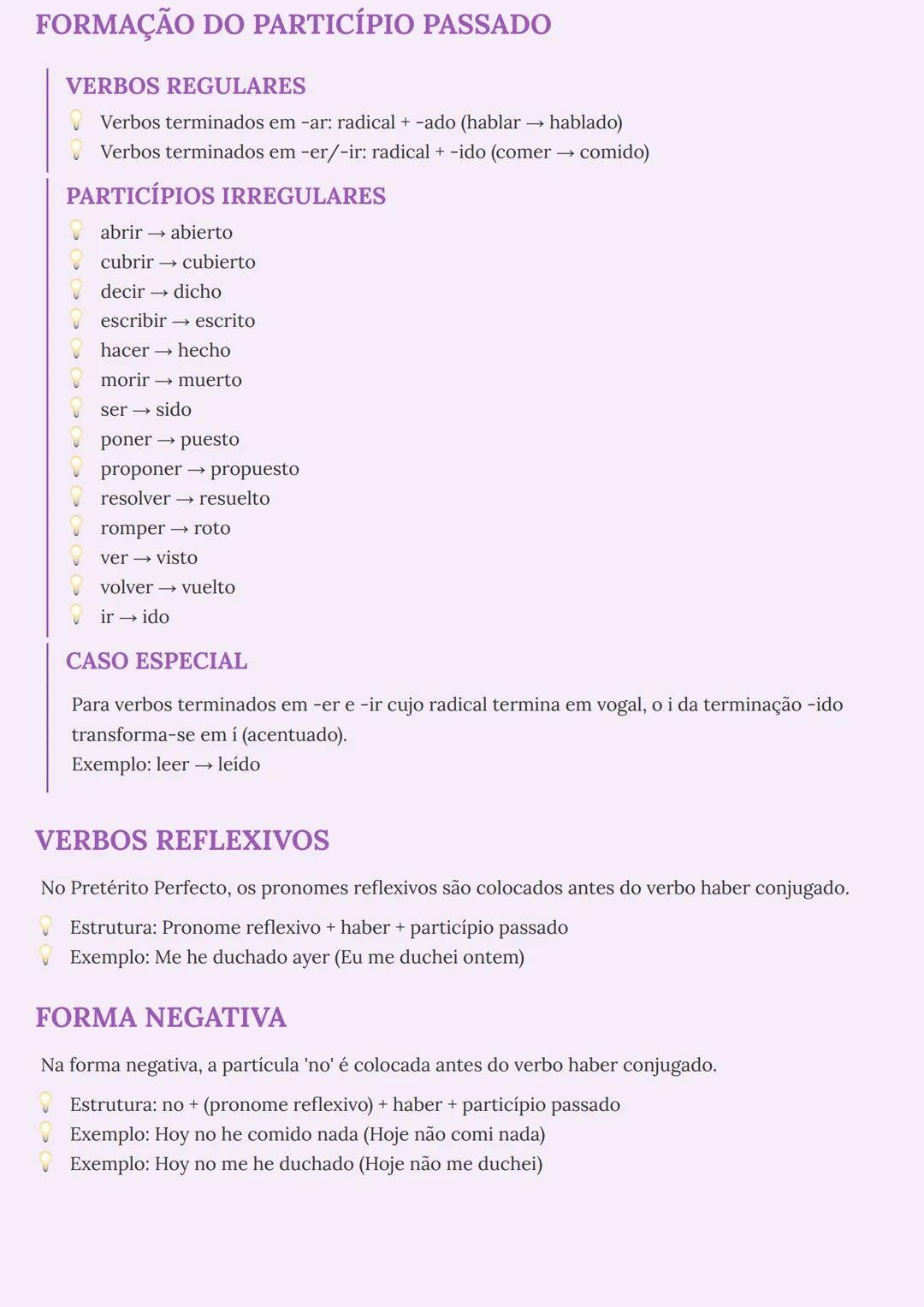 # PRETÉRITO PERFECTO EM ESPANHOL

## USO DO PRETÉRITO PERFECTO

O Pretérito Perfecto é utilizado para expressar ações concluídas no passado 