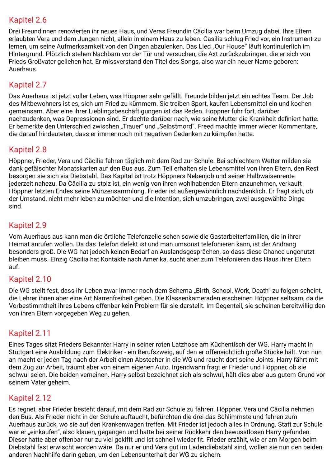 # AUERHAUS

Kapitelzusammenfassung

Kapitel 1

Im ersten und im gleichen Augenblick kürzesten Kapitel des Romans wird eine Momentaufnahme vo