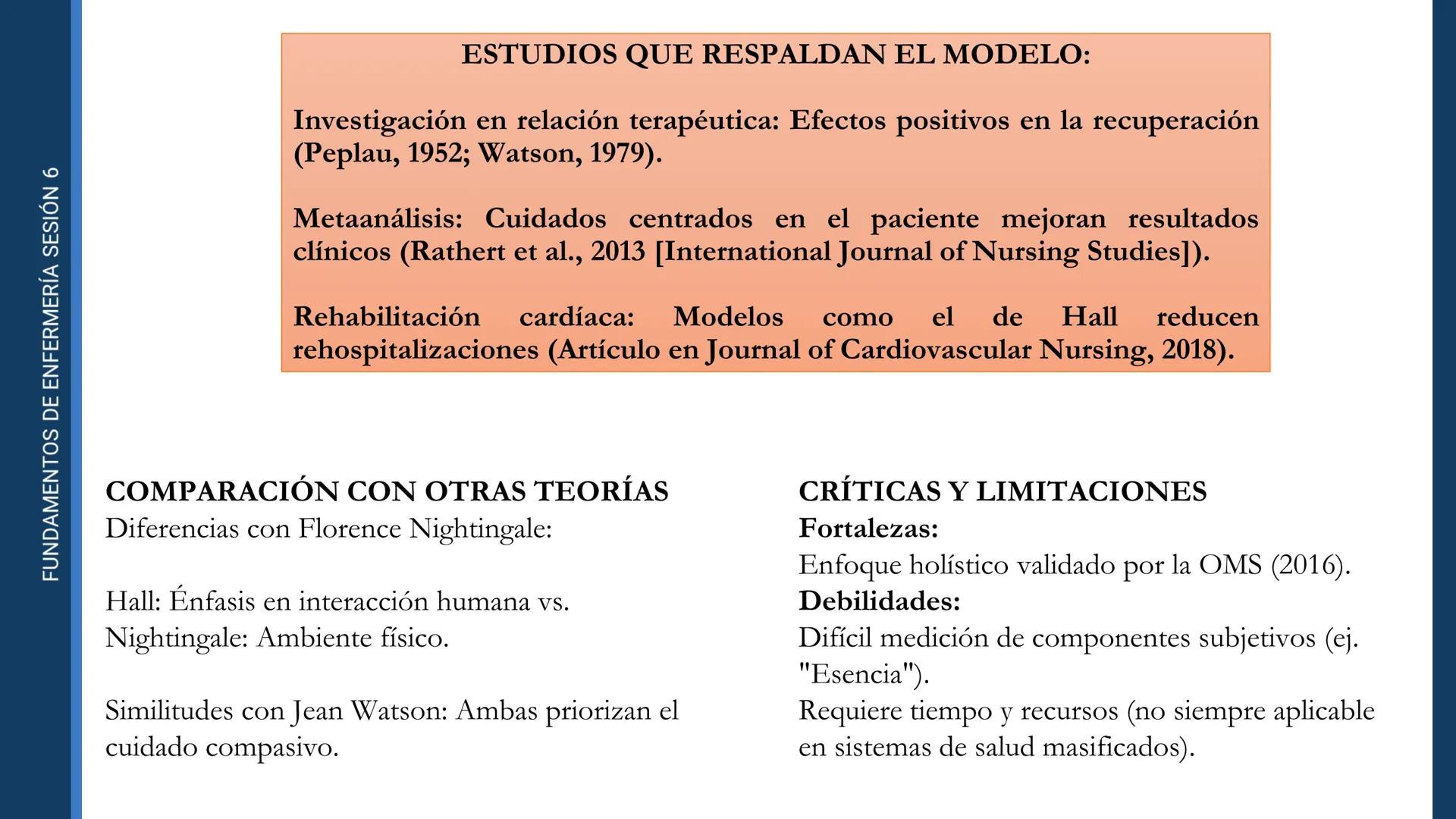 Pregrado
Programa de
Enfermería

FUNDAMENTOS DE
ENFERMERÍA

Sesión 6

Tema:
Teoría de las necesidades humanas de
Virginia Henderson.
Teoría 