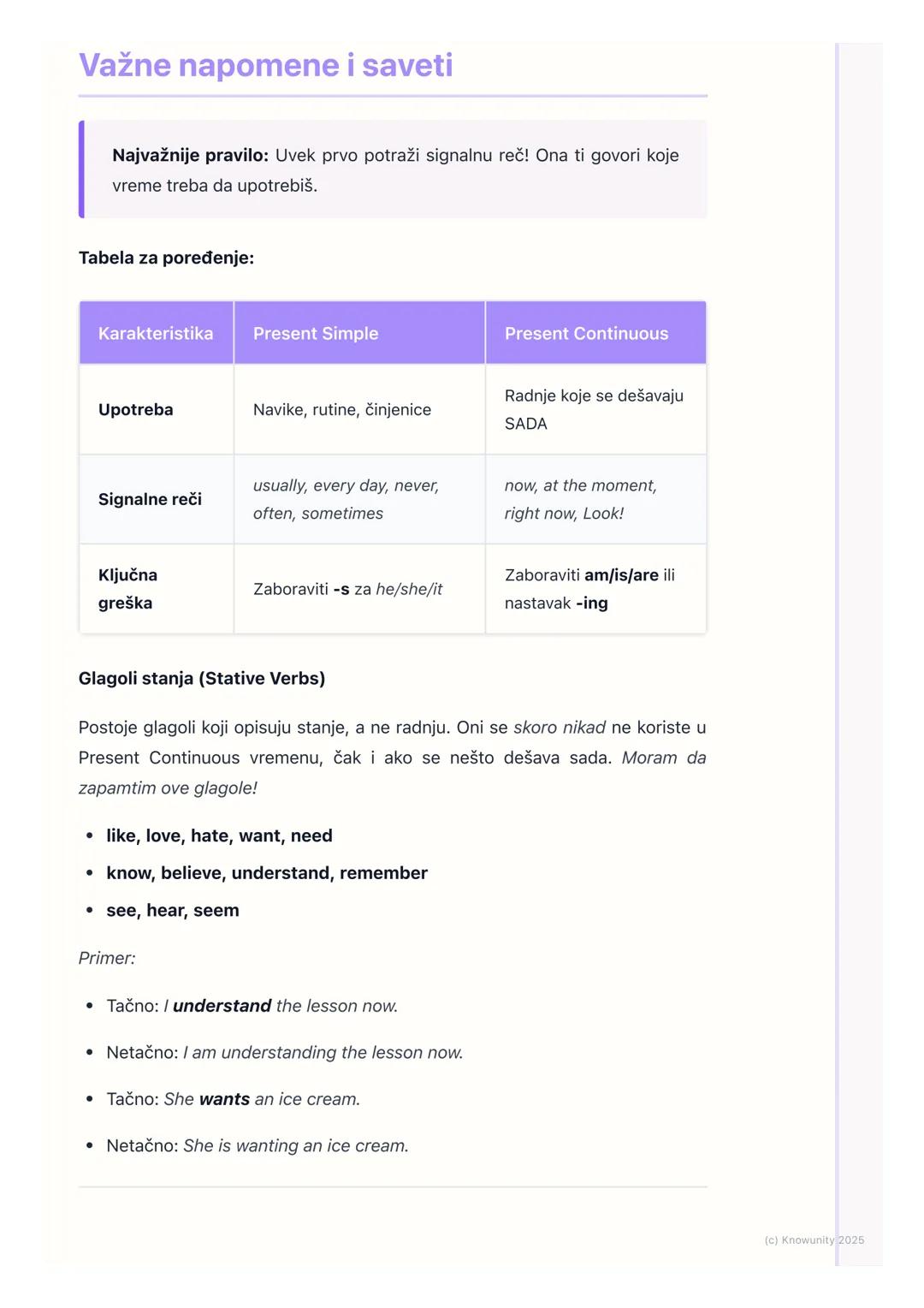 # Sadašnje prosto i trajno vreme
(Present Simple &
Continuous)

Uvod u sadašnja vremena

U engleskom jeziku postoje dva glavna sadašnja vrem