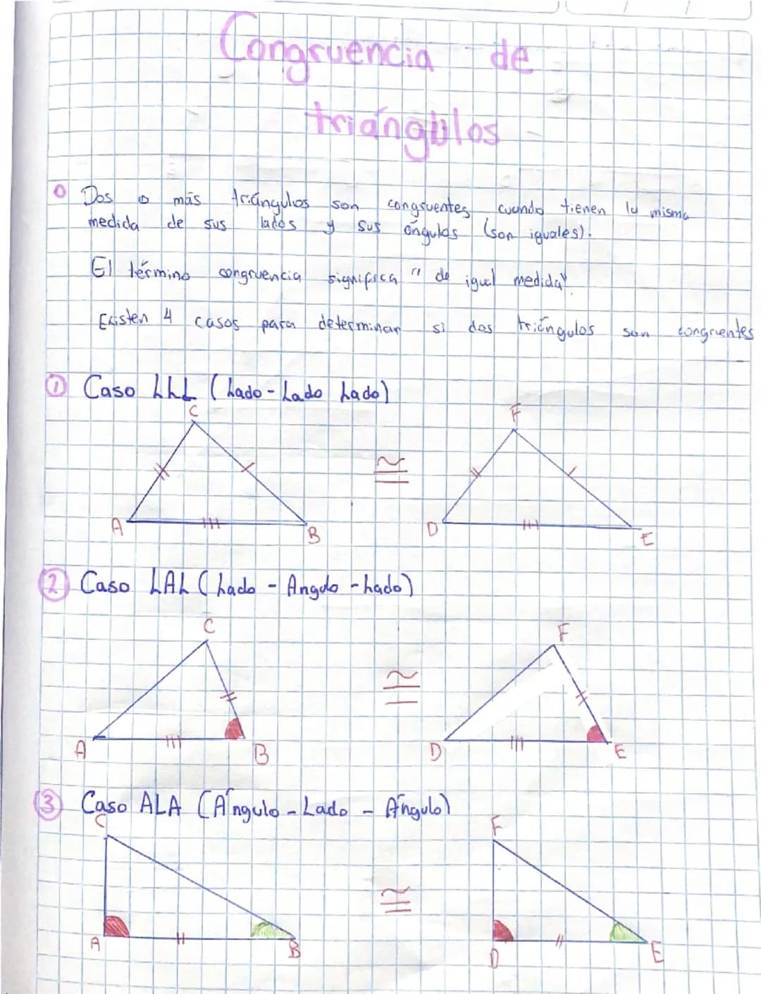 Congruencia de triángulos 