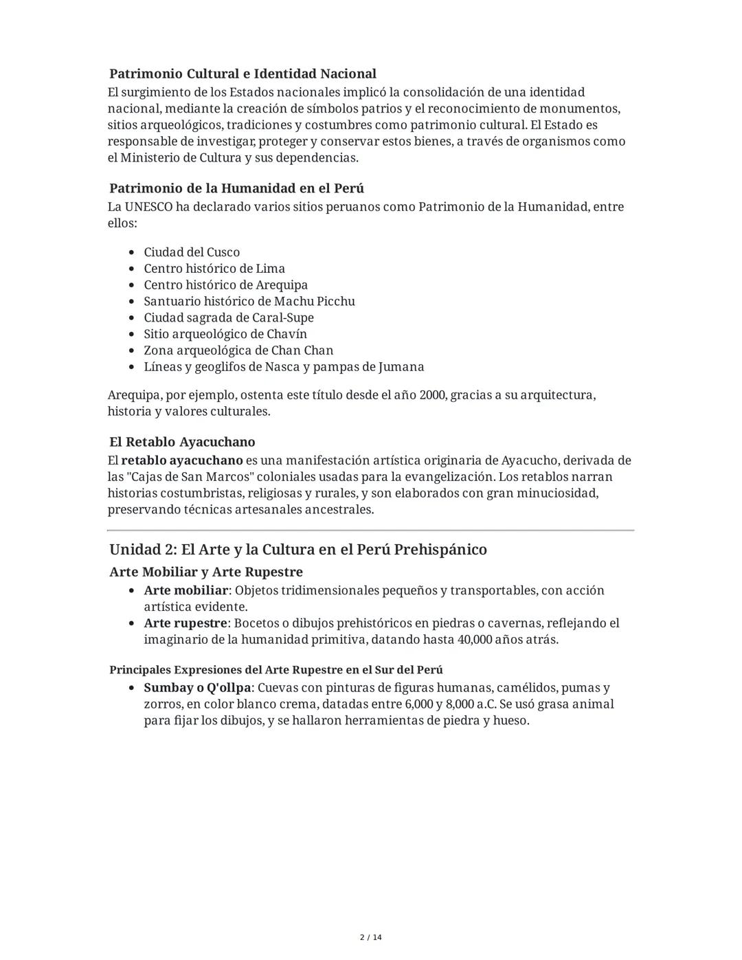 # Unidad 1: Arte, Cultura e Identidad Local y Regional

## Definición de Cultura

La cultura es el conjunto de rasgos distintivos, espiritua