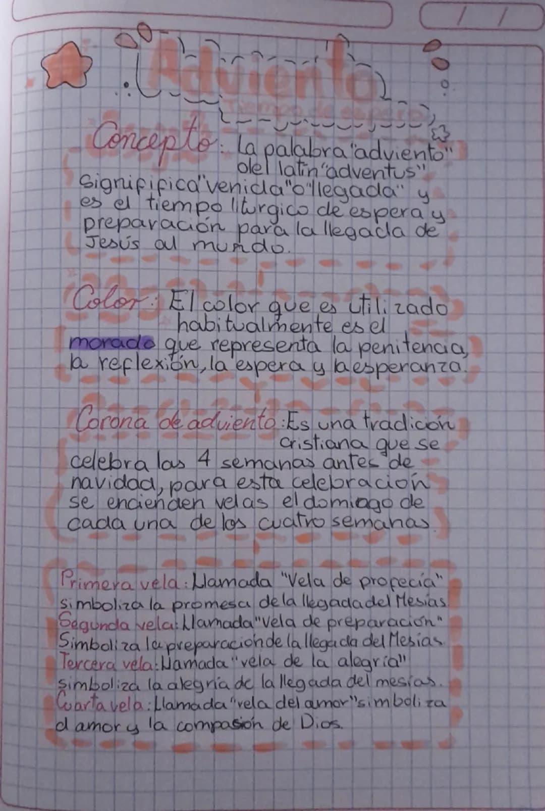3
Concepto. La palabra adviento
olel latin adventus"
Signifificavenida "o llegada" y
es el tiempo liturgico de espera y
preparación para la 