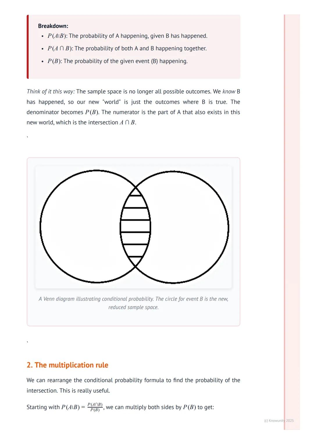 # Conditional Probability and
Independence

What is conditional probability?

This is about how the probability of an event changes when we 