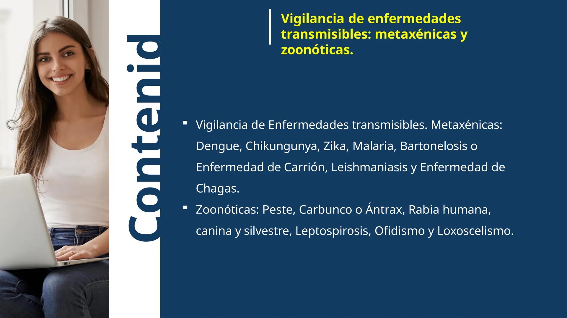 Pregrado
FACULTAD DE
CIENCIAS DE
LA SALUD
Epidemiologí
a
Sesión 12
Tema:
Vigilancia de
enfermedades
transmisibles:
metaxénicas y
zoonóticas.