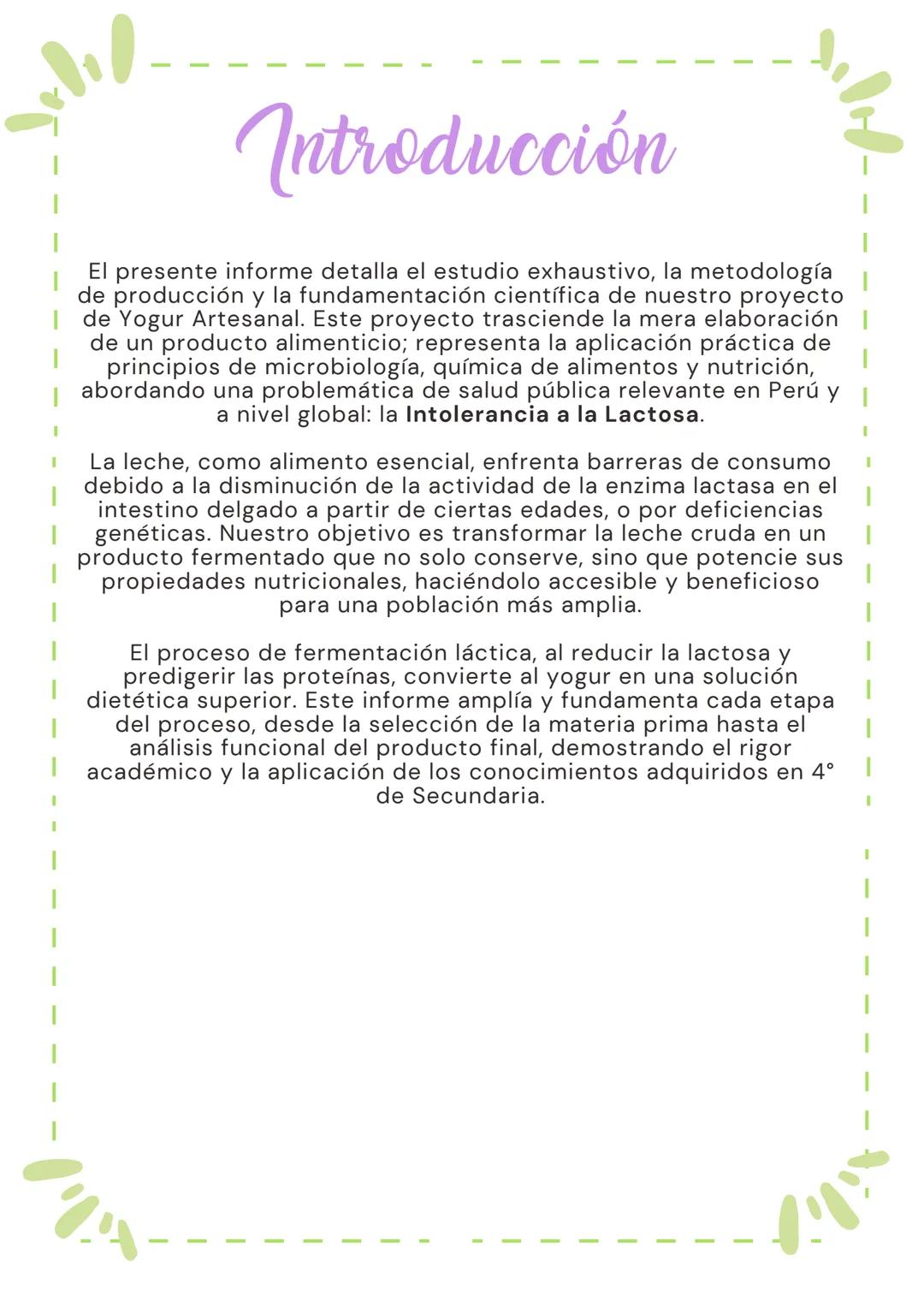 Yogurt
Natural # Informe

Comprensivo

ANÁLISIS Y FUNDAMENTACIÓN CIENTÍFICA
DEL YOGUR ARTESANAL

Proyecto: Innovación Alimentaria y
Aplicaci