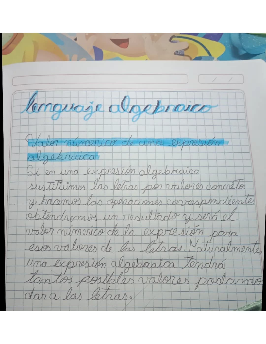 Lenguaje algebraico