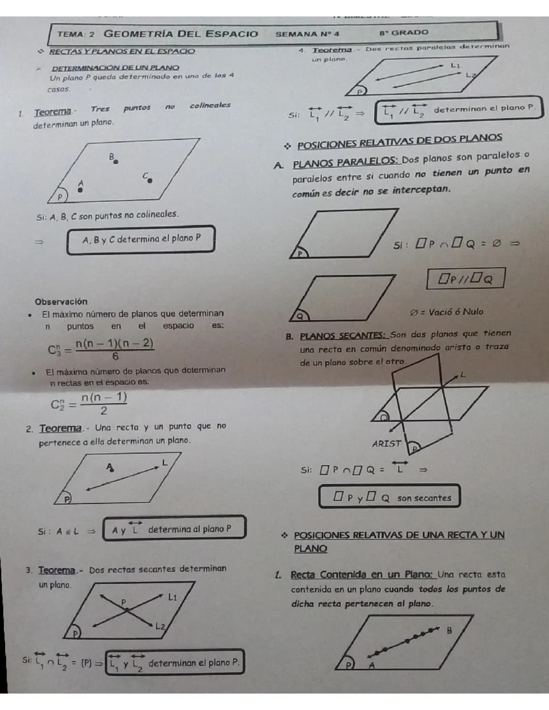 Geometría del espacio