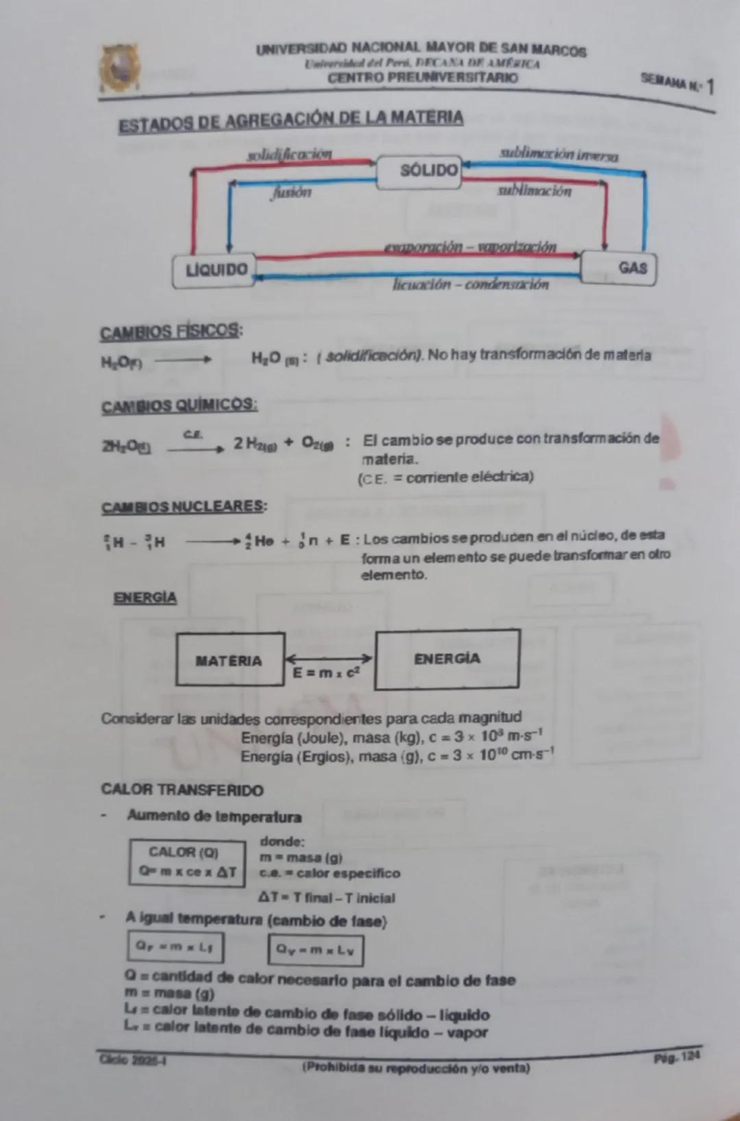 # MATERIA, ENERGÍA Y CAMBIOS

El universo está conformado de materia y energía. La matería se edifica con los átomos y
el movimiento de esto