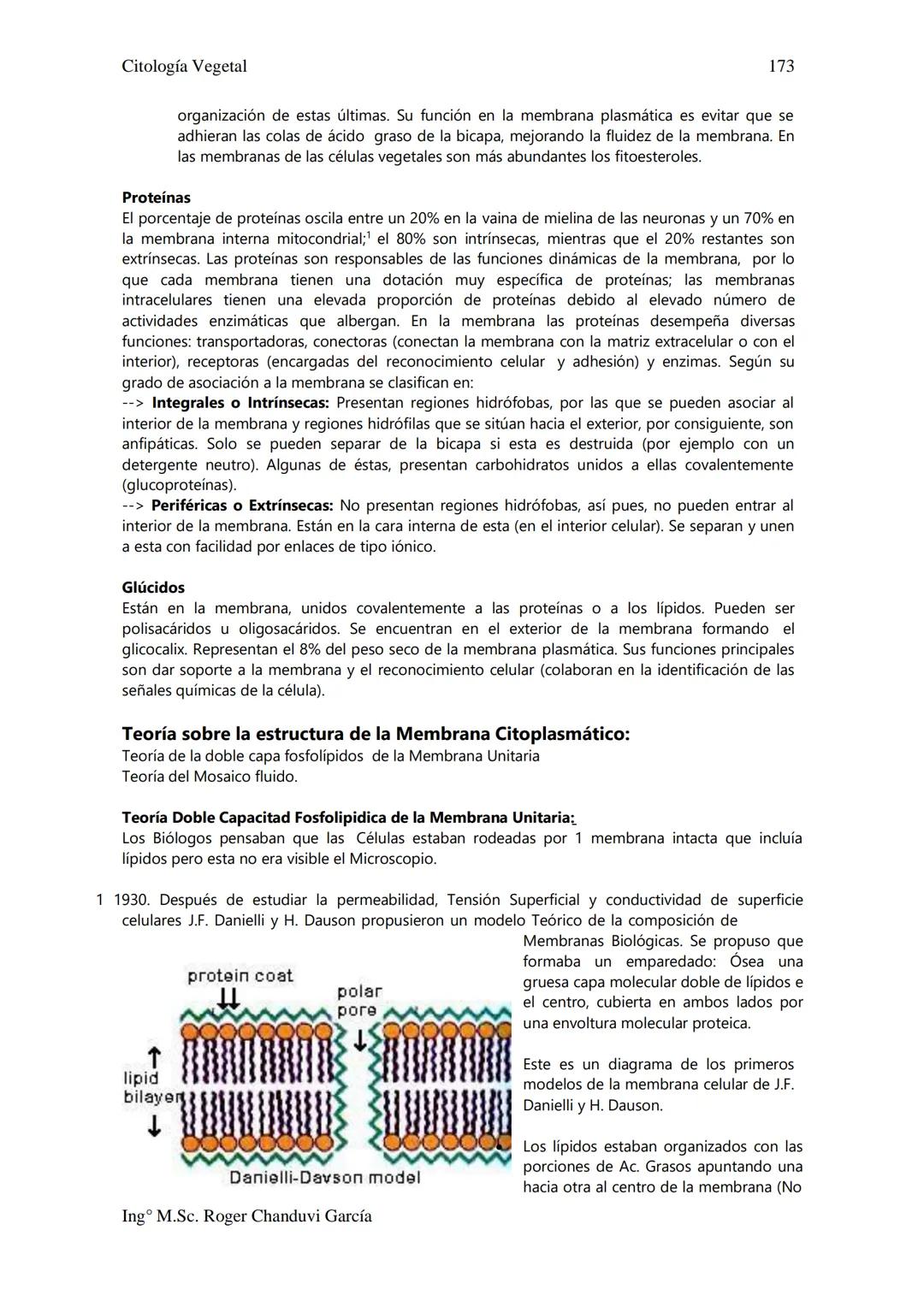 Citología Vegetal
UNIDAD II. MEMBRANA BIOLÓGICA
Las Membranas de la célula viva.
Fluido extracelular
Núcleo
Citoplasma-
Célula
Carbohidrato

