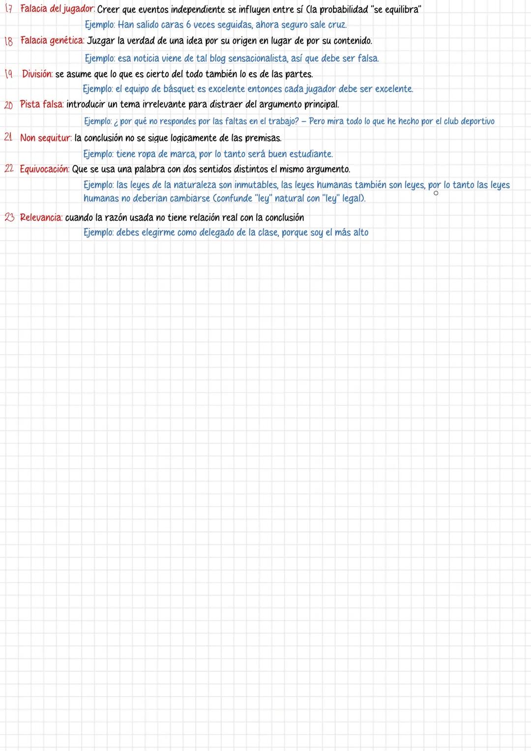 # Falacias

Introducción:
Las falacias logicas son errores de razonamiento que debilitan un argumento. Se definen como ideas falsas o uso de