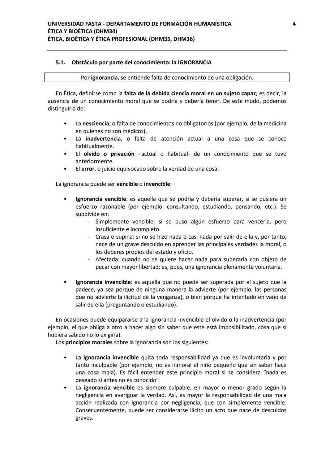 UNIVERSIDAD FASTA - DEPARTAMENTO DE FORMACIÓN HUMANÍSTICA
ÉTICA Y BIOÉTICA (DHM34)
ÉTICA, BIOÉTICA Y ÉTICA PROFESIONAL (DHM35, DHM36)

BLOQU