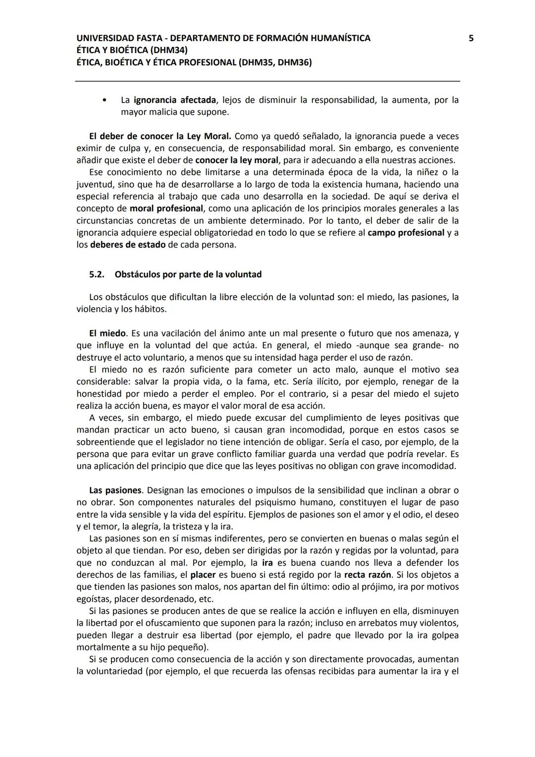 UNIVERSIDAD FASTA - DEPARTAMENTO DE FORMACIÓN HUMANÍSTICA
ÉTICA Y BIOÉTICA (DHM34)
ÉTICA, BIOÉTICA Y ÉTICA PROFESIONAL (DHM35, DHM36)

BLOQU