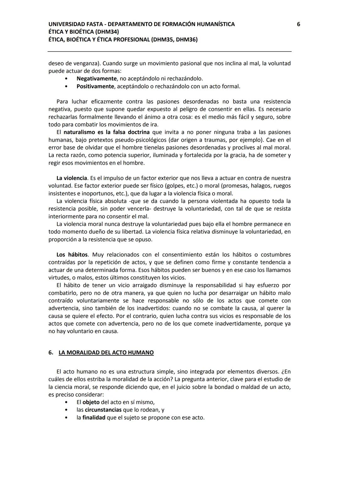 UNIVERSIDAD FASTA - DEPARTAMENTO DE FORMACIÓN HUMANÍSTICA
ÉTICA Y BIOÉTICA (DHM34)
ÉTICA, BIOÉTICA Y ÉTICA PROFESIONAL (DHM35, DHM36)

BLOQU
