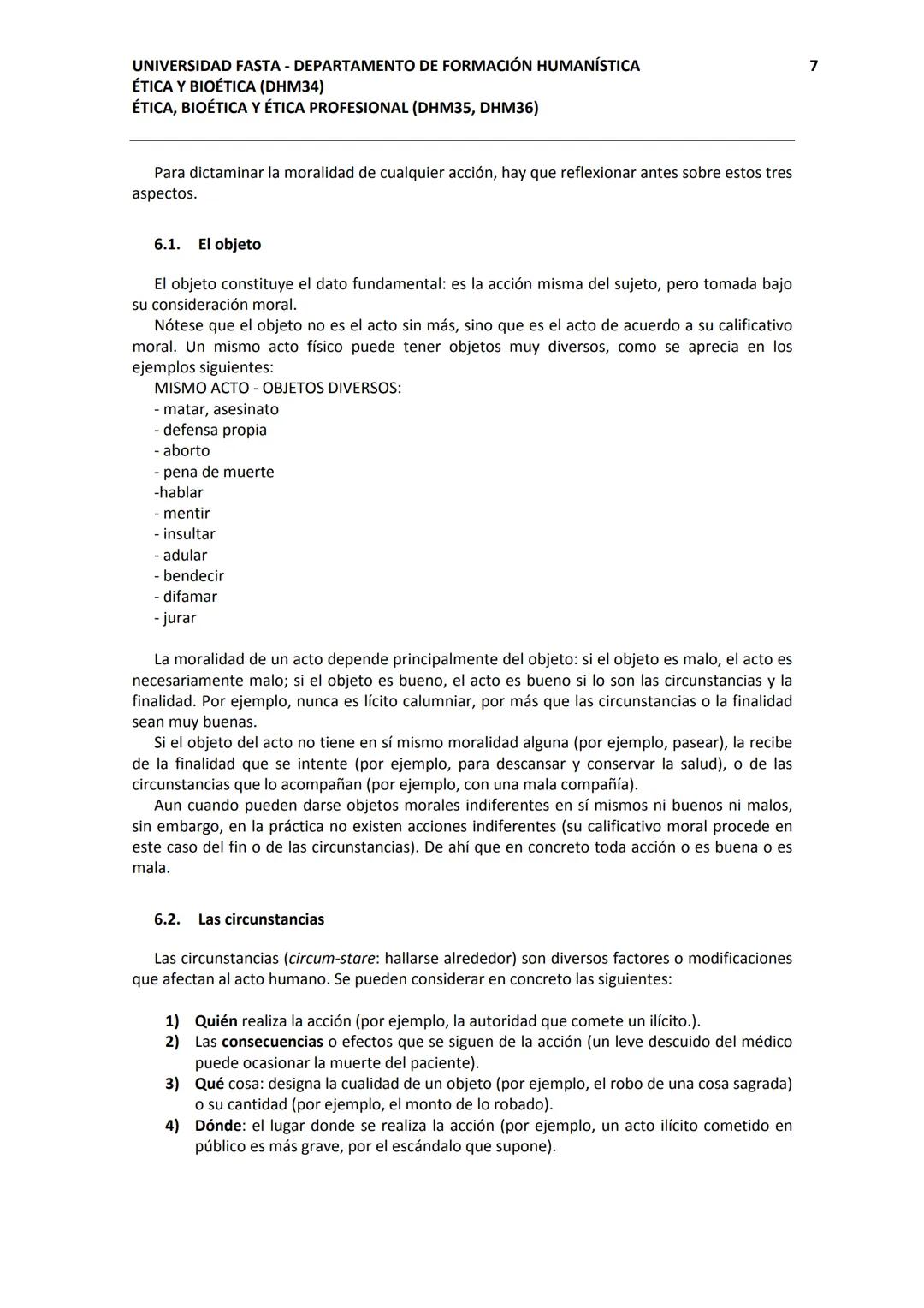 UNIVERSIDAD FASTA - DEPARTAMENTO DE FORMACIÓN HUMANÍSTICA
ÉTICA Y BIOÉTICA (DHM34)
ÉTICA, BIOÉTICA Y ÉTICA PROFESIONAL (DHM35, DHM36)

BLOQU