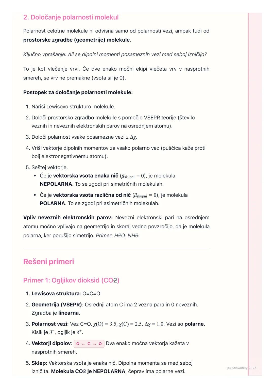 # Polarnost vezi in molekul

Uvod v polarnost

Polarnost je ključen koncept za razumevanje, kako se molekule obnašajo in
medsebojno delujejo