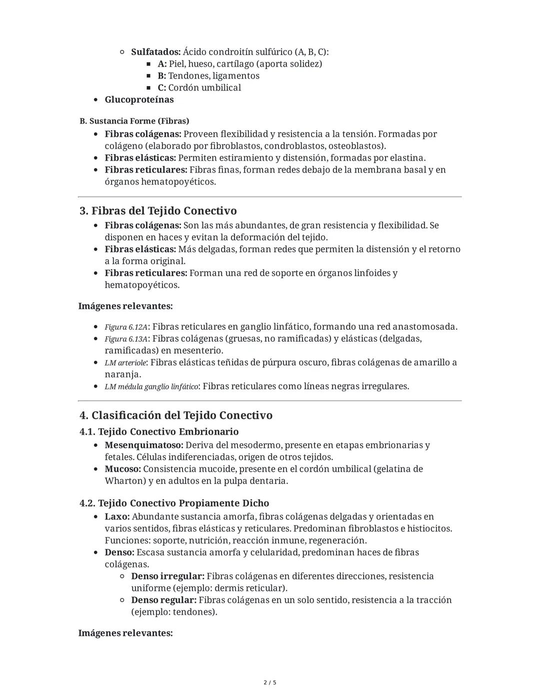 Tejido Conectivo, Matriz Extracelular y Tejido Adiposo
1. Introducción y Generalidades
El tejido conectivo (TC) es uno de los cuatro tipos f