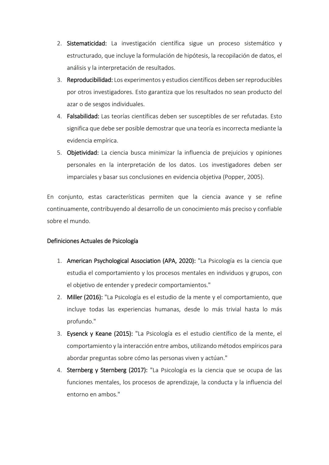 Semana 1: Introducción a la Psicología
Introducción
La Psicología, como disciplina científica, se centra en el estudio de la mente y el
comp