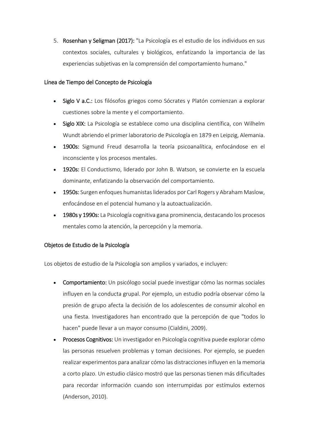Semana 1: Introducción a la Psicología
Introducción
La Psicología, como disciplina científica, se centra en el estudio de la mente y el
comp