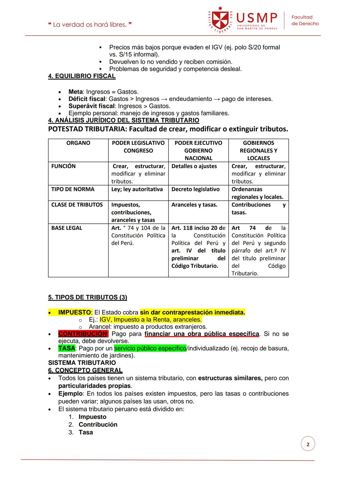 "La verdad os hará libres."

USMP
UNIVERSIDAD DI
Facultad
de Derecho
PRIMERA CLASE → Mera introducción al syllabus del ciclo 2025-11

26 DE 